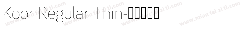 Koor Regular Thin字体转换